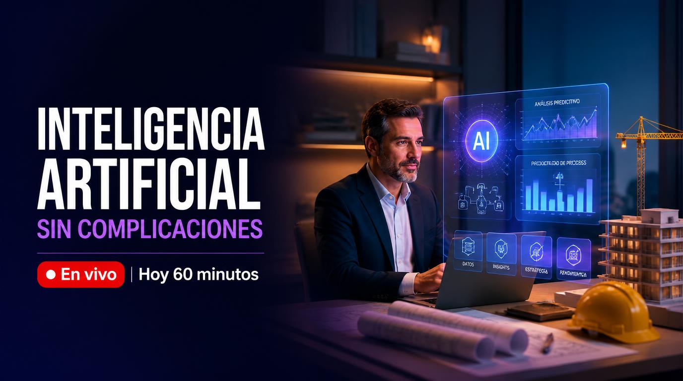 Inteligencia artificial sin complicaciones · en vivo hoy, 60 minutos